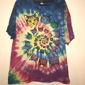 TIE DYE CAT TRIP TEE